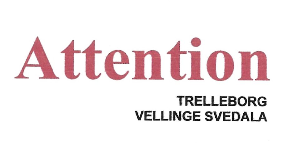 Attention Trelleborg (Vellinge-Svedala)